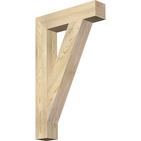 Traditional Block Rough Sawn Bracket, Douglas Fir, 4W X 20D X 32H